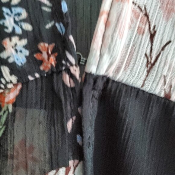 Sandy & Sid Semi-Sheer Patchwork Duster/Kimono Size Small - Picture 6 of 6